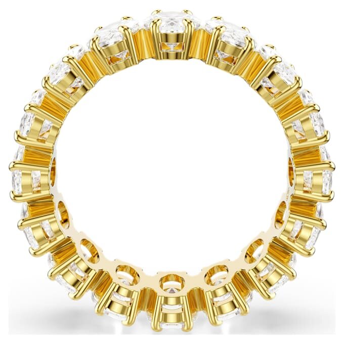 Anel Matrix com corte oval, branco, banhado a ouro Anel Matrix com corte oval, branco, banhado a ouro