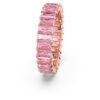 Anel Matrix com lapidação baguete, rosa, banhado a ouro rosa Anel Matrix com lapidação baguete, rosa, banhado a ouro rosa