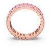 Anel Matrix com lapidação baguete, rosa, banhado a ouro rosa Anel Matrix com lapidação baguete, rosa, banhado a ouro rosa