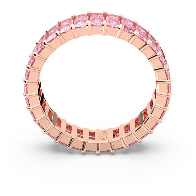 Anel Matrix com lapidação baguete, rosa, banhado a ouro rosa Anel Matrix com lapidação baguete, rosa, banhado a ouro rosa
