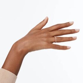 Anel Matrix Vittore com corte marquise, branco, banhado a ouro rosa