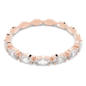 Anel Matrix Vittore com corte marquise, branco, banhado a ouro rosa