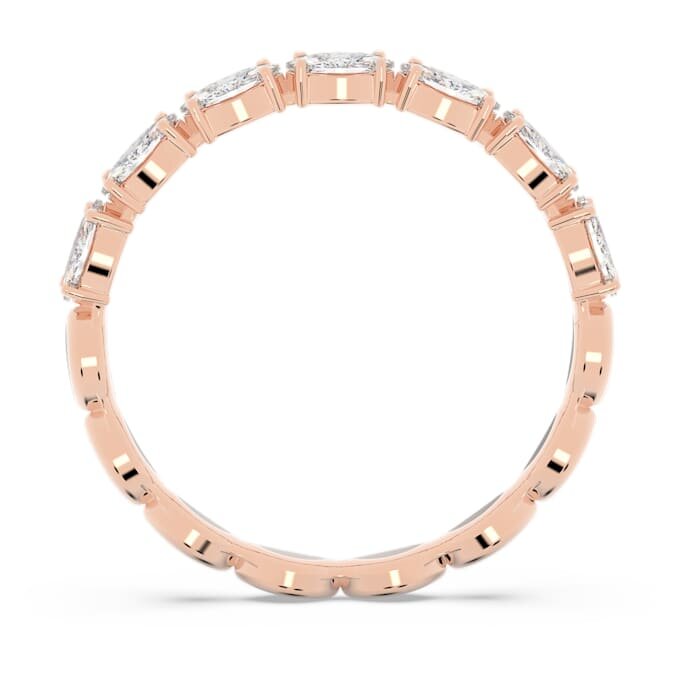 Anel Matrix Vittore com corte marquise, branco, banhado a ouro rosa Anel Matrix Vittore com corte marquise, branco, banhado a ouro rosa