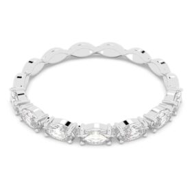 Anel Matrix Vittore com corte marquise, branco, banhado a ródio