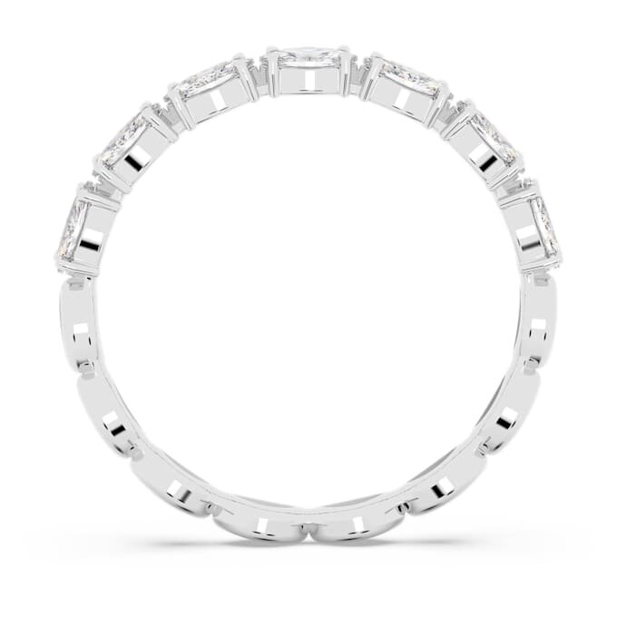 Anel Matrix Vittore com corte marquise, branco, banhado a ródio Anel Matrix Vittore com corte marquise, branco, banhado a ródio