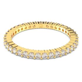 Anel Matrix Vittore, corte redondo, branco, acabamento dourado