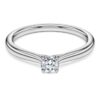 Anel Solitário Eternity com diamantes cultivados em laboratório, 0,25 ct no total, forma redonda, prata esterlina Anel Solitário Eternity com diamantes cultivados em laboratório, 0,25 ct no total, forma redonda, prata esterlina
