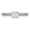 Anel Solitário Eternity com diamantes cultivados em laboratório, 0,7 Ct no total, forma redonda, ouro branco de 14K Anel Solitário Eternity com diamantes cultivados em laboratório, 0,7 Ct no total, forma redonda, ouro branco de 14K