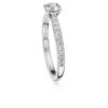 Anel Solitário Eternity com diamantes cultivados em laboratório, 0,7 Ct no total, forma redonda, ouro branco de 14K Anel Solitário Eternity com diamantes cultivados em laboratório, 0,7 Ct no total, forma redonda, ouro branco de 14K