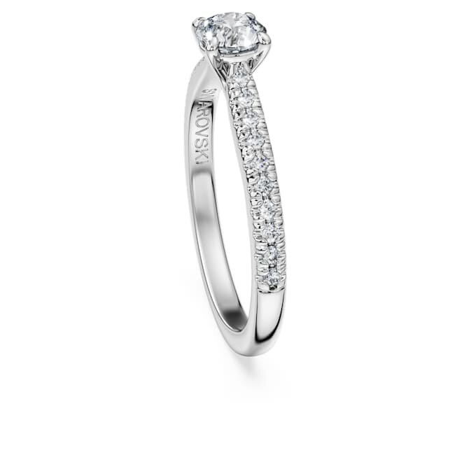 Anel Solitário Eternity com diamantes cultivados em laboratório, 0,7 Ct no total, forma redonda, ouro branco de 14K Anel Solitário Eternity com diamantes cultivados em laboratório, 0,7 Ct no total, forma redonda, ouro branco de 14K