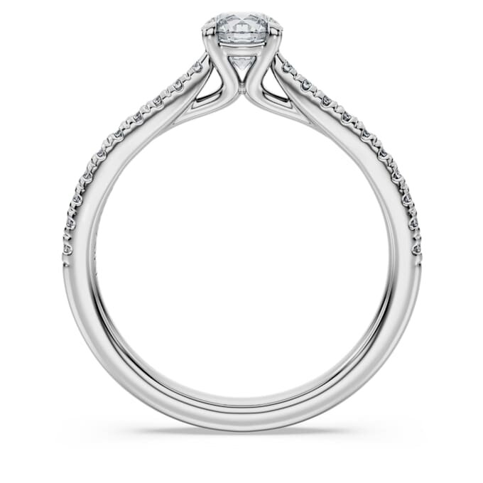 Anel Solitário Eternity com diamantes cultivados em laboratório, 0,7 Ct no total, forma redonda, ouro branco de 14K Anel Solitário Eternity com diamantes cultivados em laboratório, 0,7 Ct no total, forma redonda, ouro branco de 14K