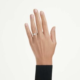 Anel Solitário Eternity com diamantes cultivados em laboratório, 1,2 Ct no total, forma redonda, ouro branco de 14K Anel Solitário Eternity com diamantes cultivados em laboratório, 1,2 Ct no total, forma redonda, ouro branco de 14K