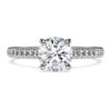 Anel Solitário Eternity com diamantes cultivados em laboratório, 1,2 Ct no total, forma redonda, ouro branco de 14K Anel Solitário Eternity com diamantes cultivados em laboratório, 1,2 Ct no total, forma redonda, ouro branco de 14K