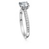 Anel Solitário Eternity com diamantes cultivados em laboratório, 1,2 Ct no total, forma redonda, ouro branco de 14K Anel Solitário Eternity com diamantes cultivados em laboratório, 1,2 Ct no total, forma redonda, ouro branco de 14K