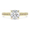 Anel Solitário Eternity com diamantes cultivados em laboratório, 1,2 quilates no total, forma redonda, ouro amarelo de 14 quilates Anel Solitário Eternity com diamantes cultivados em laboratório, 1,2 quilates no total, forma redonda, ouro amarelo de 14 quilates
