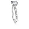 Anel Solitário Eternity com diamantes cultivados em laboratório, 1,7 quilates no total, forma redonda, ouro branco de 14 quilates Anel Solitário Eternity com diamantes cultivados em laboratório, 1,7 quilates no total, forma redonda, ouro branco de 14 quilates