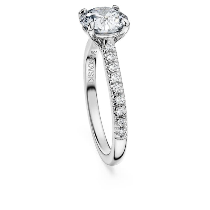 Anel Solitário Eternity com diamantes cultivados em laboratório, 1,7 quilates no total, forma redonda, ouro branco de 14 quilates Anel Solitário Eternity com diamantes cultivados em laboratório, 1,7 quilates no total, forma redonda, ouro branco de 14 quilates