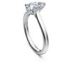 Anel Solitário Eternity com diamantes cultivados em laboratório, 1 Ct Tw, formato de pêra, ouro branco de 14K Anel Solitário Eternity com diamantes cultivados em laboratório, 1 Ct Tw, formato de pêra, ouro branco de 14K