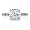 Anel Solitário Eternity com diamantes cultivados em laboratório, 2,2 Ct no total, forma redonda, ouro branco de 14K Anel Solitário Eternity com diamantes cultivados em laboratório, 2,2 Ct no total, forma redonda, ouro branco de 14K