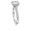Anel Solitário Eternity com diamantes cultivados em laboratório, 2,2 Ct no total, forma redonda, ouro branco de 14K Anel Solitário Eternity com diamantes cultivados em laboratório, 2,2 Ct no total, forma redonda, ouro branco de 14K