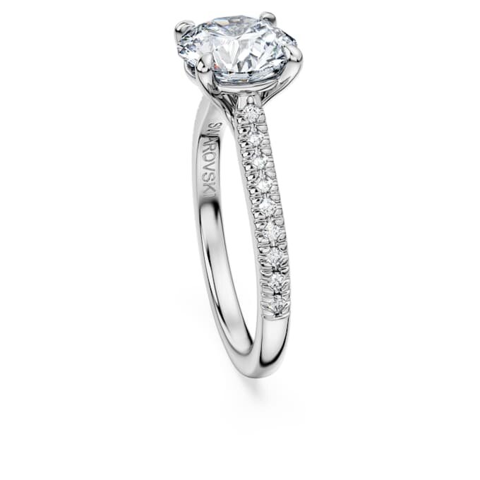 Anel Solitário Eternity com diamantes cultivados em laboratório, 2,2 Ct no total, forma redonda, ouro branco de 14K Anel Solitário Eternity com diamantes cultivados em laboratório, 2,2 Ct no total, forma redonda, ouro branco de 14K
