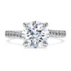 Anel Solitário Eternity com diamantes cultivados em laboratório, 2,25 Ct no total, forma redonda, ouro branco de 14K Anel Solitário Eternity com diamantes cultivados em laboratório, 2,25 Ct no total, forma redonda, ouro branco de 14K