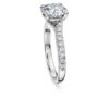 Anel Solitário Eternity com diamantes cultivados em laboratório, 2,25 Ct no total, forma redonda, ouro branco de 14K Anel Solitário Eternity com diamantes cultivados em laboratório, 2,25 Ct no total, forma redonda, ouro branco de 14K
