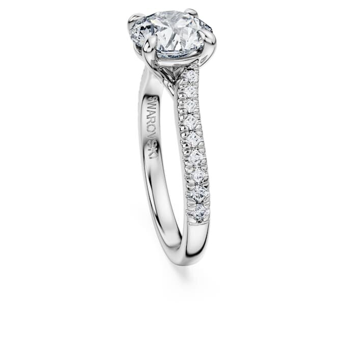 Anel Solitário Eternity com diamantes cultivados em laboratório, 2,25 Ct no total, forma redonda, ouro branco de 14K Anel Solitário Eternity com diamantes cultivados em laboratório, 2,25 Ct no total, forma redonda, ouro branco de 14K