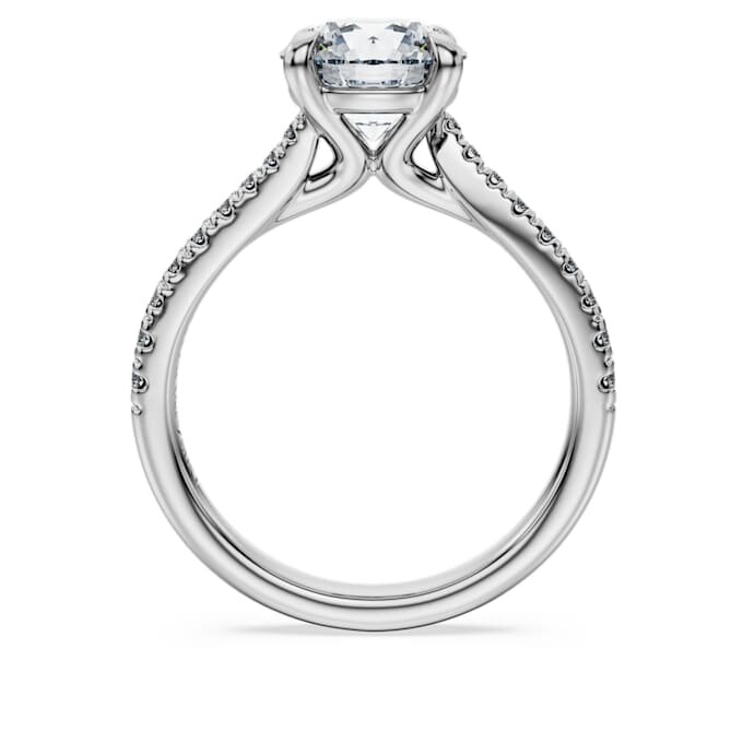Anel Solitário Eternity com diamantes cultivados em laboratório, 2,25 Ct no total, forma redonda, ouro branco de 14K Anel Solitário Eternity com diamantes cultivados em laboratório, 2,25 Ct no total, forma redonda, ouro branco de 14K