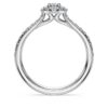 Anel Solitário Eternity Halo com Diamantes Cultivados em Laboratório, 0,45 ct no total, forma redonda, prata esterlina Anel Solitário Eternity Halo com Diamantes Cultivados em Laboratório, 0,45 ct no total, forma redonda, prata esterlina
