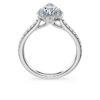 Anel Solitário Eternity Halo com diamantes cultivados em laboratório, 1,3 Ct Tw, formato de pêra, ouro branco de 14K Anel Solitário Eternity Halo com diamantes cultivados em laboratório, 1,3 Ct Tw, formato de pêra, ouro branco de 14K