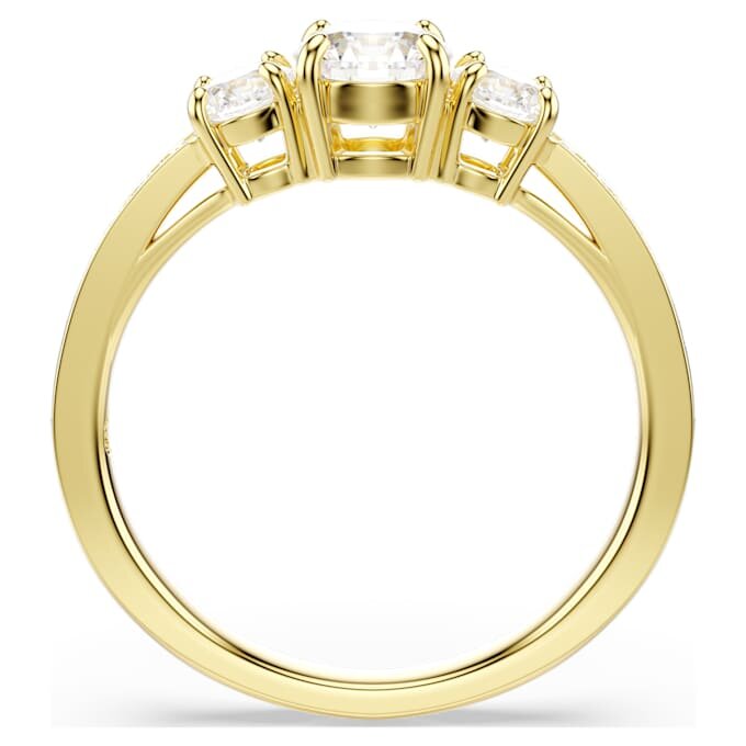 Anel Stilla Attract, corte redondo, branco, banhado a ouro Anel Stilla Attract, corte redondo, branco, banhado a ouro
