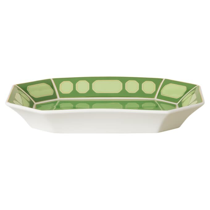 Bandeja Signum em porcelana, grande, verde Bandeja Signum em porcelana, grande, verde
