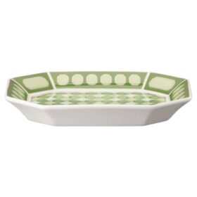 Bandeja Signum em porcelana, pequena, verde