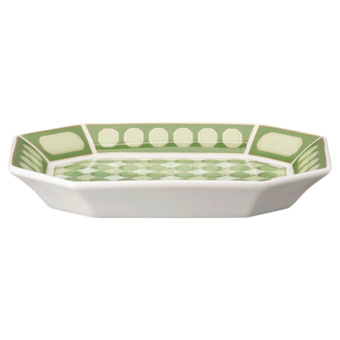 Bandeja Signum em porcelana, pequena, verde Bandeja Signum em porcelana, pequena, verde