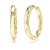 Brincos de argola Eternity com diamantes cultivados em laboratório, 0,5 ct no total, forma redonda, ouro amarelo de 14K Brincos de argola Eternity com diamantes cultivados em laboratório, 0,5 ct no total, forma redonda, ouro amarelo de 14K