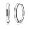Brincos de argola Eternity com diamantes cultivados em laboratório, 0,56 ct no total, forma redonda, prata esterlina Brincos de argola Eternity com diamantes cultivados em laboratório, 0,56 ct no total, forma redonda, prata esterlina