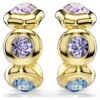 Brincos de argola Gema com cortes mistos, multicoloridos, banhados a dourado Brincos de argola Gema com cortes mistos, multicoloridos, banhados a dourado