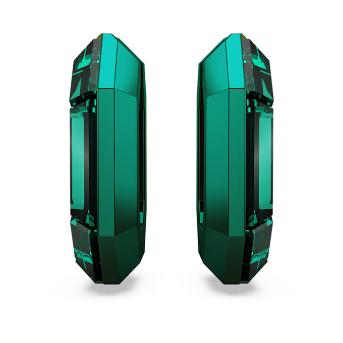 Brincos de argola Lucent, forma octogonal, pequenos, verdes Brincos de argola Lucent, forma octogonal, pequenos, verdes