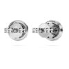 Brincos de aro «Eternity Halo» com diamantes cultivados em laboratório, 0,75 ct no total, forma redonda, ouro branco de 14K Brincos de aro «Eternity Halo» com diamantes cultivados em laboratório, 0,75 ct no total, forma redonda, ouro branco de 14K
