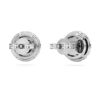 Brincos de aro «Eternity Halo» com diamantes cultivados em laboratório, 2 Ct Tw, forma redonda, ouro branco de 14K Brincos de aro «Eternity Halo» com diamantes cultivados em laboratório, 2 Ct Tw, forma redonda, ouro branco de 14K