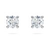 Brincos de botão Eternity com diamantes cultivados em laboratório, 0,52 ct no total, forma redonda, prata esterlina Brincos de botão Eternity com diamantes cultivados em laboratório, 0,52 ct no total, forma redonda, prata esterlina