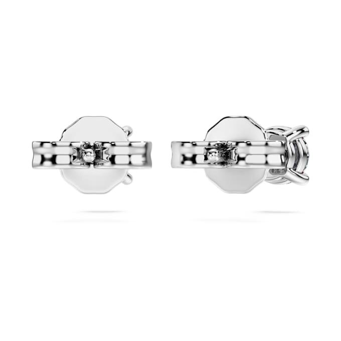 Brincos de botão Eternity com diamantes cultivados em laboratório, 0,52 ct no total, forma redonda, prata esterlina Brincos de botão Eternity com diamantes cultivados em laboratório, 0,52 ct no total, forma redonda, prata esterlina