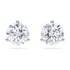 Brincos de botão Eternity com diamantes cultivados em laboratório, 2,0 ct no total, forma redonda, ouro branco de 14K Brincos de botão Eternity com diamantes cultivados em laboratório, 2,0 ct no total, forma redonda, ouro branco de 14K