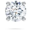Brincos de Eternidade com Diamantes Cultivados em Laboratório, 0,5 Ct no total, individuais, forma redonda, ouro branco de 14K Brincos de Eternidade com Diamantes Cultivados em Laboratório, 0,5 Ct no total, individuais, forma redonda, ouro branco de 14K