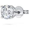 Brincos de Eternidade com Diamantes Cultivados em Laboratório, 0,5 Ct no total, individuais, forma redonda, ouro branco de 14K Brincos de Eternidade com Diamantes Cultivados em Laboratório, 0,5 Ct no total, individuais, forma redonda, ouro branco de 14K