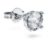Brincos de Eternidade com Diamantes Cultivados em Laboratório, 0,5 Ct no total, individuais, forma redonda, ouro branco de 14K Brincos de Eternidade com Diamantes Cultivados em Laboratório, 0,5 Ct no total, individuais, forma redonda, ouro branco de 14K