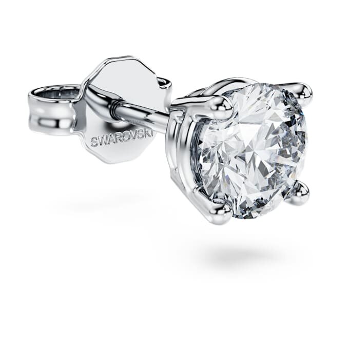 Brincos de Eternidade com Diamantes Cultivados em Laboratório, 0,5 Ct no total, individuais, forma redonda, ouro branco de 14K Brincos de Eternidade com Diamantes Cultivados em Laboratório, 0,5 Ct no total, individuais, forma redonda, ouro branco de 14K