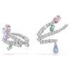 Brincos de orelha Ariana Grande X Swarovski com cortes mistos, multicoloridos, banhados a ródio Brincos de orelha Ariana Grande X Swarovski com cortes mistos, multicoloridos, banhados a ródio