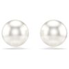 Brincos de pino Matrix com pérolas de cristal, brancos, banhados a ródio Brincos de pino Matrix com pérolas de cristal, brancos, banhados a ródio
